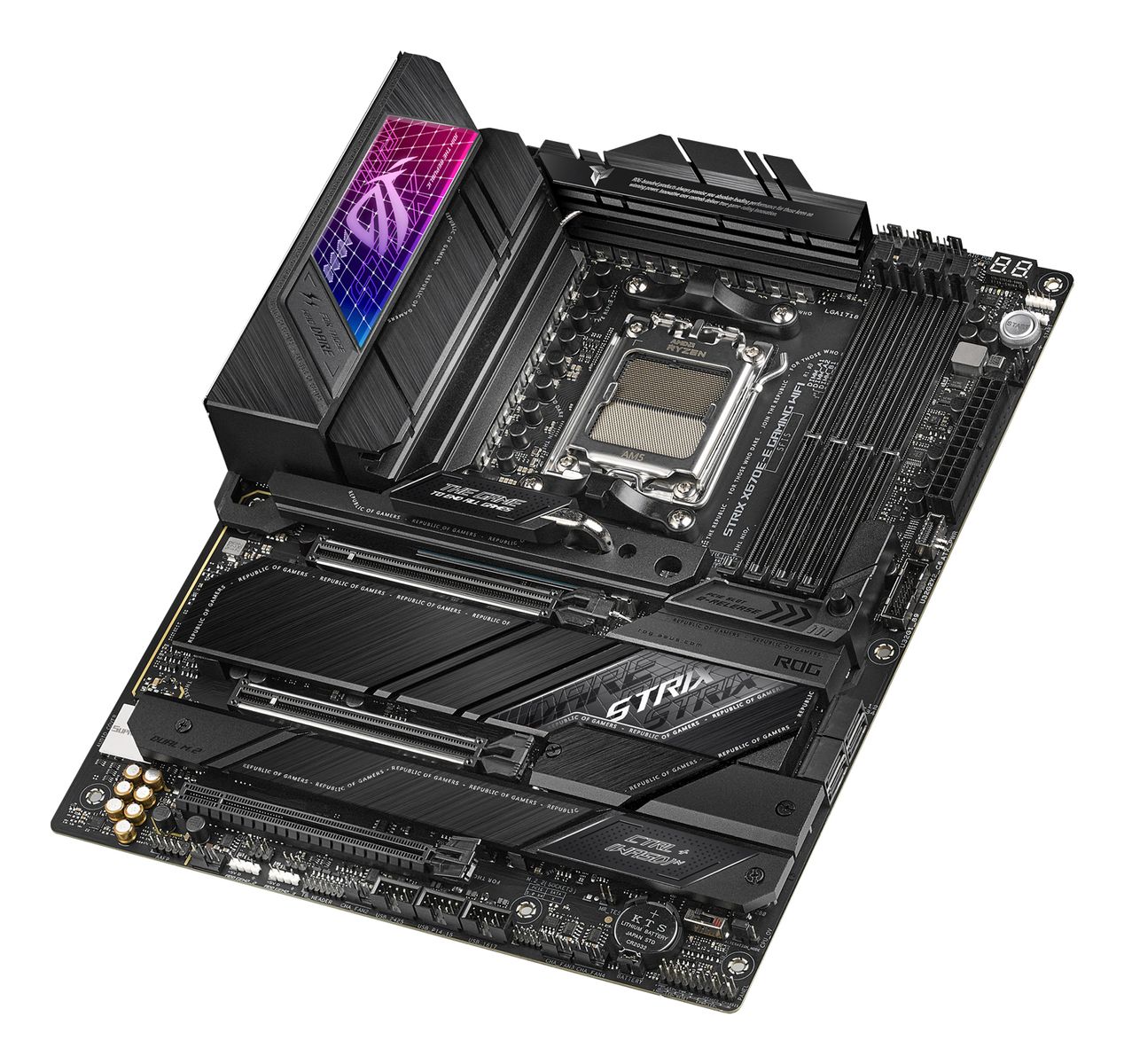 ASUS ROG Strix X670E-E Gaming WiFi Mainboard AM5 ATX, DDR5, PCIe 5.0, 4x M.2, 2.5Gb LAN, Wi‑Fi 6E, Bluetooth 5.2, USB 3.2 Gen2x2, Aura Sync