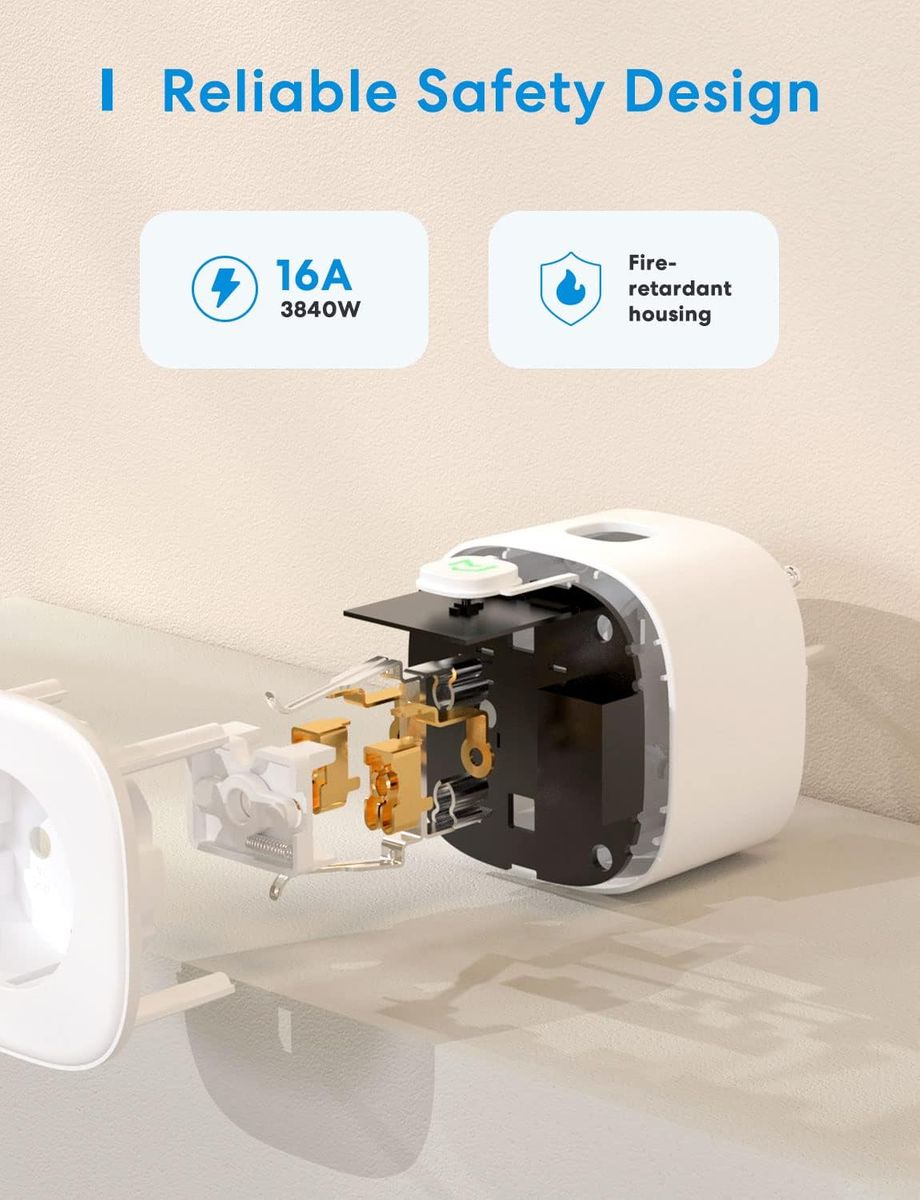 meross WLAN Steckdose, Smart Plug kompatibel mit Alexa, Apple HomeKit, Google Assistant und SmartThings, Timer und Fernbedienung (4) meross WLAN Steckdose, Smart Plug kompatibel mit Alexa, Apple HomeKit, Google Assistant und SmartThings, Timer und Fernbedienung (4)