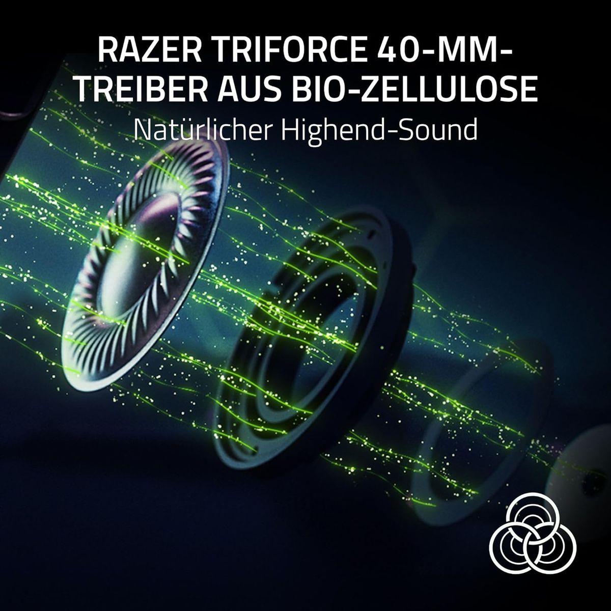 Razer Kraken V4 Pro - Kabelloses Gaming-Headset mit Control Hub Sensa HD-Haptik (OLED-Control-Hub, Triforce 40mm Treiber, HyperSpeed & Bluetooth, THX Spatial Audio, RGB) Schwarz