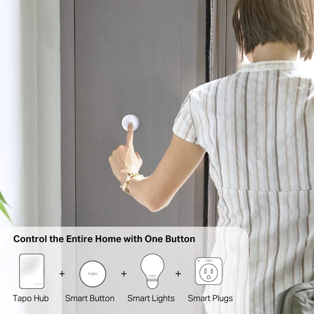 TP-LINK Tapo S200B - Intelligente Taste, benutzerdefinierte Aktionen, intelligente Gerätesteuerung, EIN-klick-Aktivierung, Lange Akkulaufzeit, Hub H100 erforderlich, Weiß Sensor Smart Taste