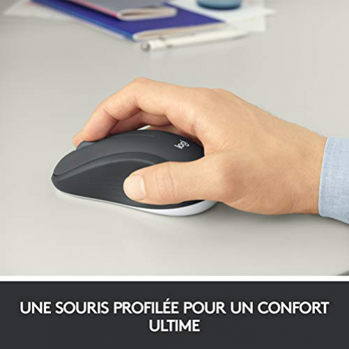 Logitech Advanced MK540 USB Deskset Tastatur Maus schwarz weiß FR-Layout