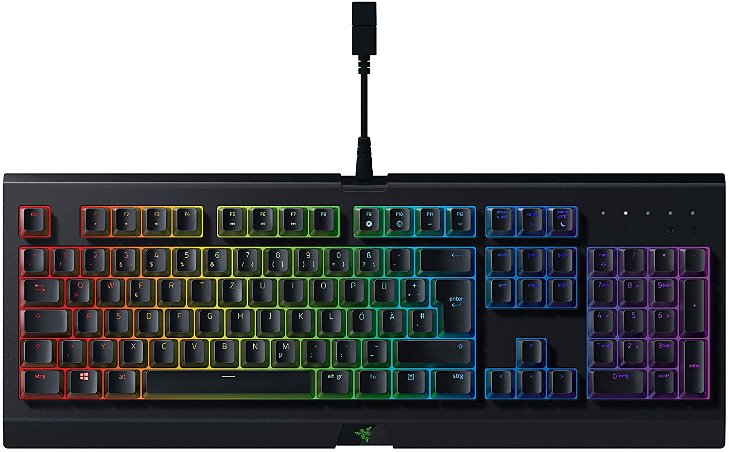 Razer Cynosa Chroma Gaming Keyboard Membrane Switches RGB DEU Layout QWERTZ