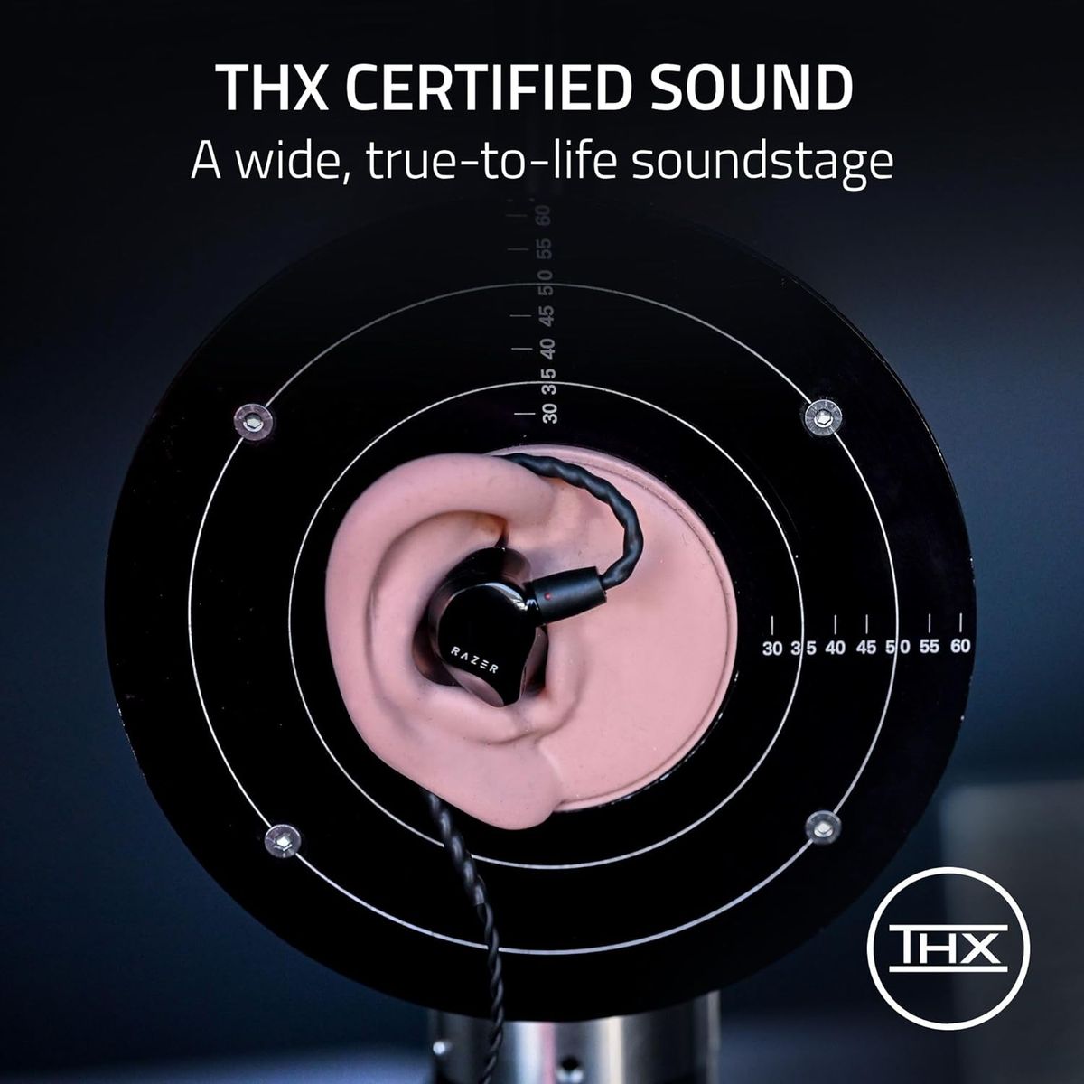 Razer Moray In-Ear Monitor für ganztägiges Streaming: Klarer Klang über den gesamten Frequenzbereich - Bequeme Passform - Flaches Design - Schallisolierende Ohrhörer - Abnehmbares Kabel - Individuelle Ohrstöpsel und Tasche - Schwarz