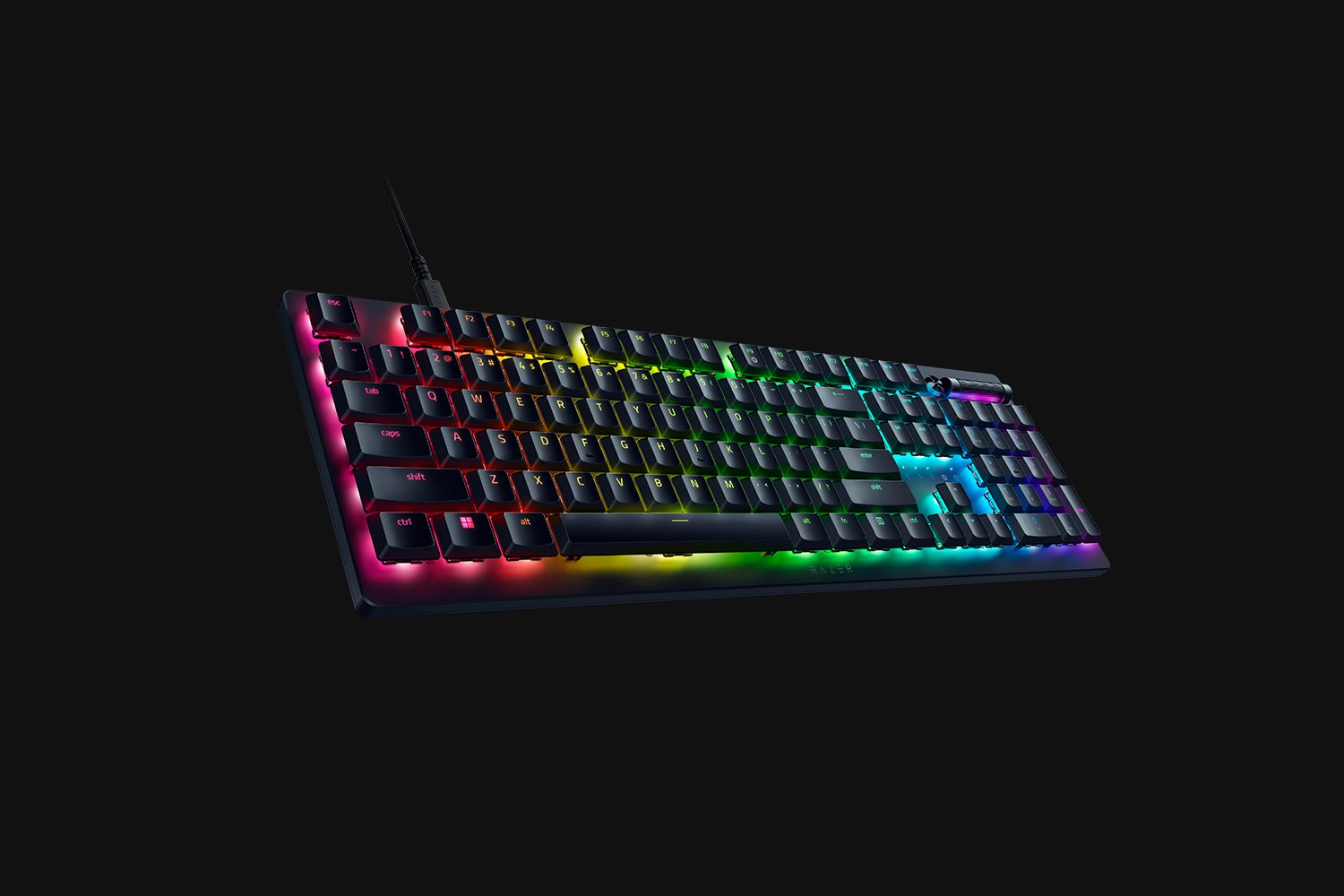 Razer DeathStalker V2 Gaming Keyboard USB-C Optical Red Switches Chroma RGB UK Layout QWERTY