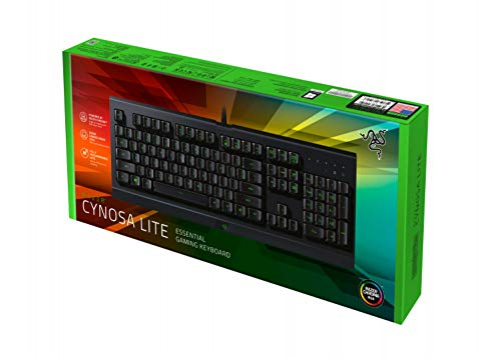 Razer Cynosa Lite Gaming Keyboard Membrane Switches TKL Chroma RGB USA Layout QWERTY ISO