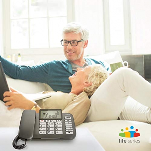 Gigaset DL580 schnurgebundenes Senioren Telefon Tischtelefon extra leichter Bedienung beleuchtetem Farbdisplay