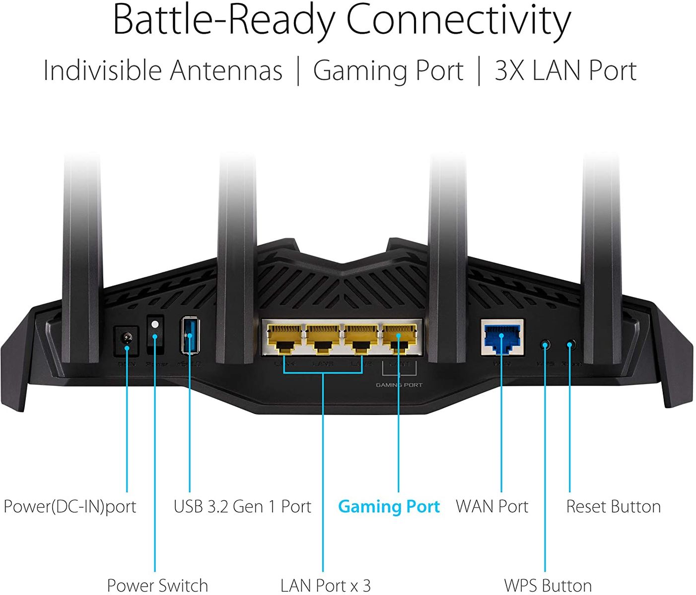 ASUS RT-AX82U WLAN-Router Gigabit Ethernet Dual-Band 4G