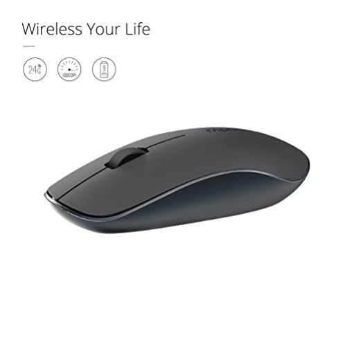 rapoo 3510 Optische 1.000 DPI 2.4GHz Wireless Maus Beidhändig grau/schwarz