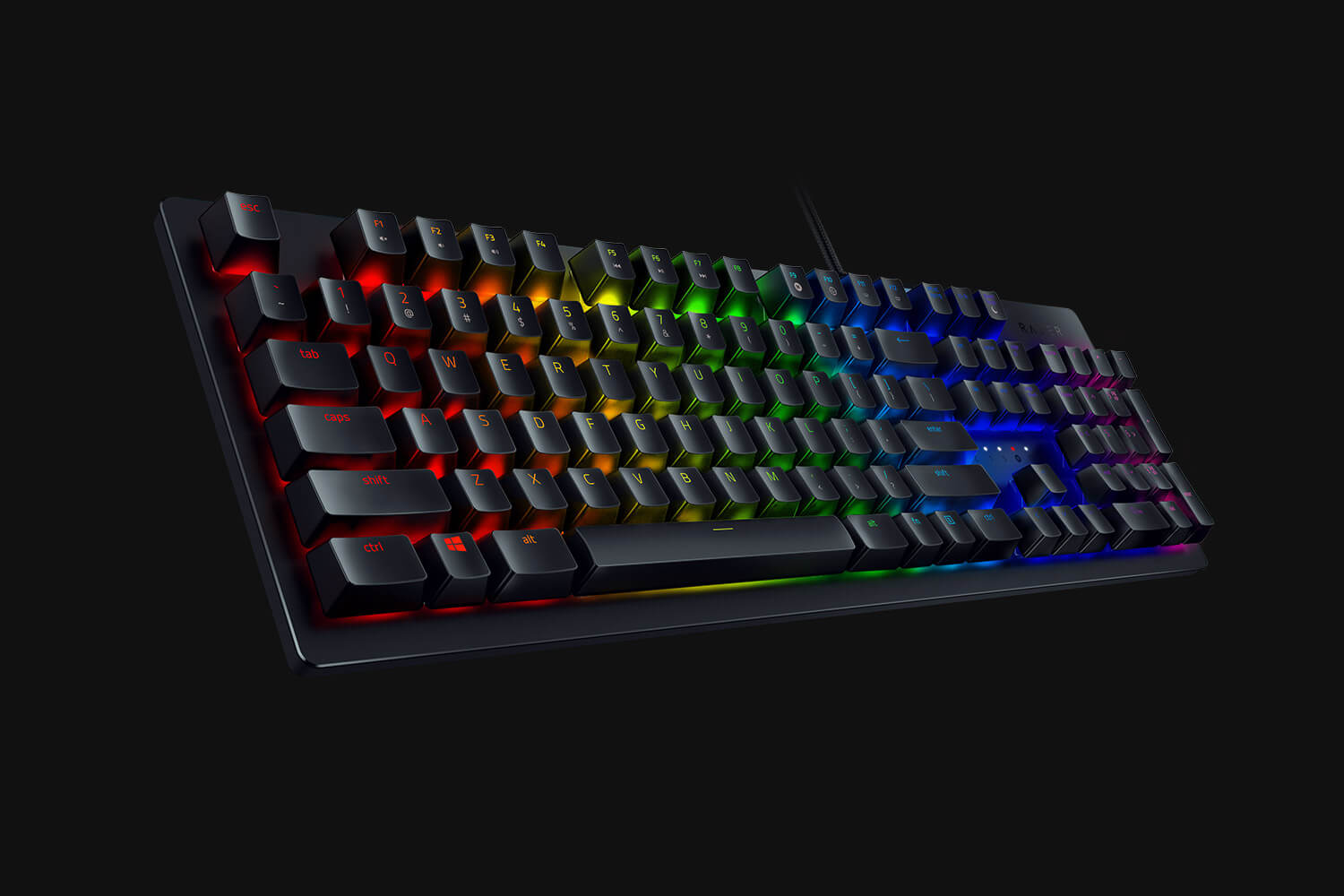 Razer Huntsman Gaming Keyboard Opto-Mechanical Purple Switches RGB UK Layout QWERTY