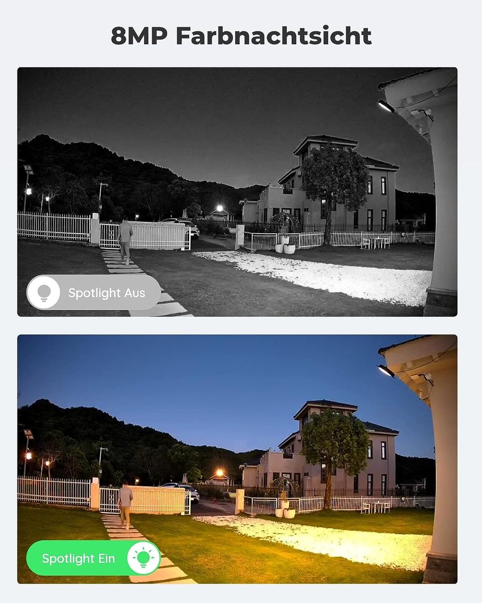 Reolink 4K 8MP PTZ Überwachungskamera Aussen mit Dual-Objektiv, 2,4/5GHz WLAN, Auto-Tracking, Smarte Personen-/Fahrzeug-/Haustiererkennung, 6X Hybrid-Zoom, Farbnachtsicht, 2-Wege-Audio, Trackmix WiFi