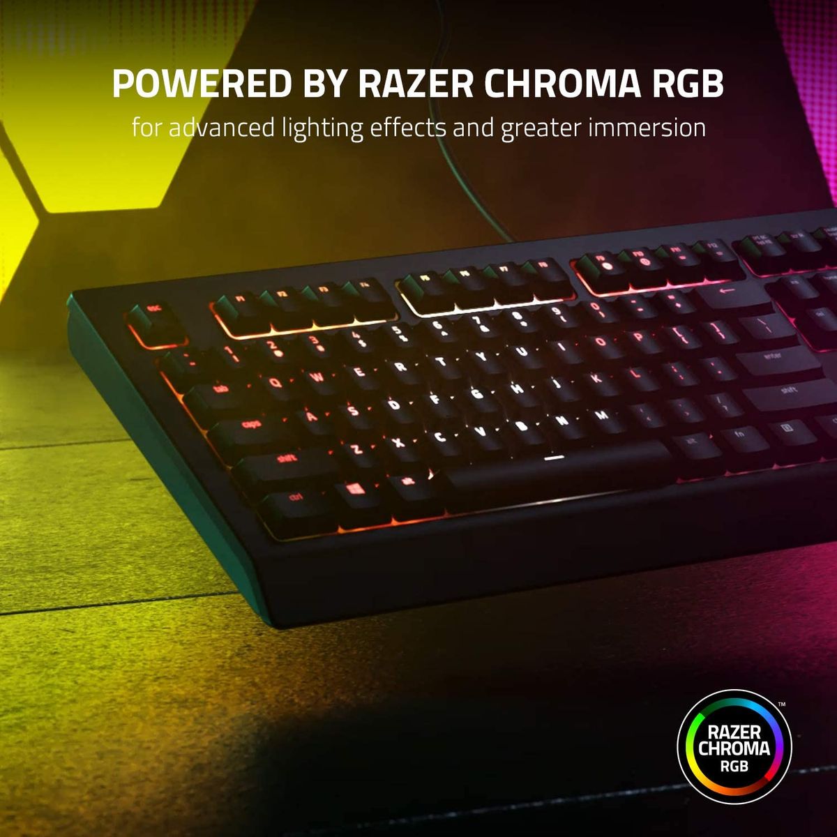 Razer Cynosa V2 Gaming Keyboard Membrane Switches Chroma RGB Media USA Layout QWERTY ISO