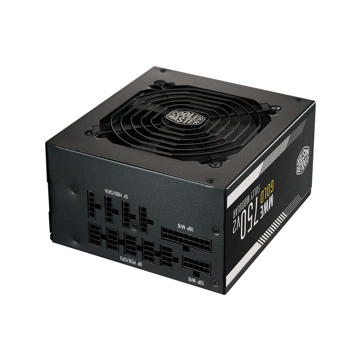 Cooler Master MWE Gold 750 V2 Netzteil 750 W, Voll modular, 80 PLUS Gold, 24-pin ATX, 4x PCIe 6+2pin, 12x SATA, Schwarz, EU Plug
