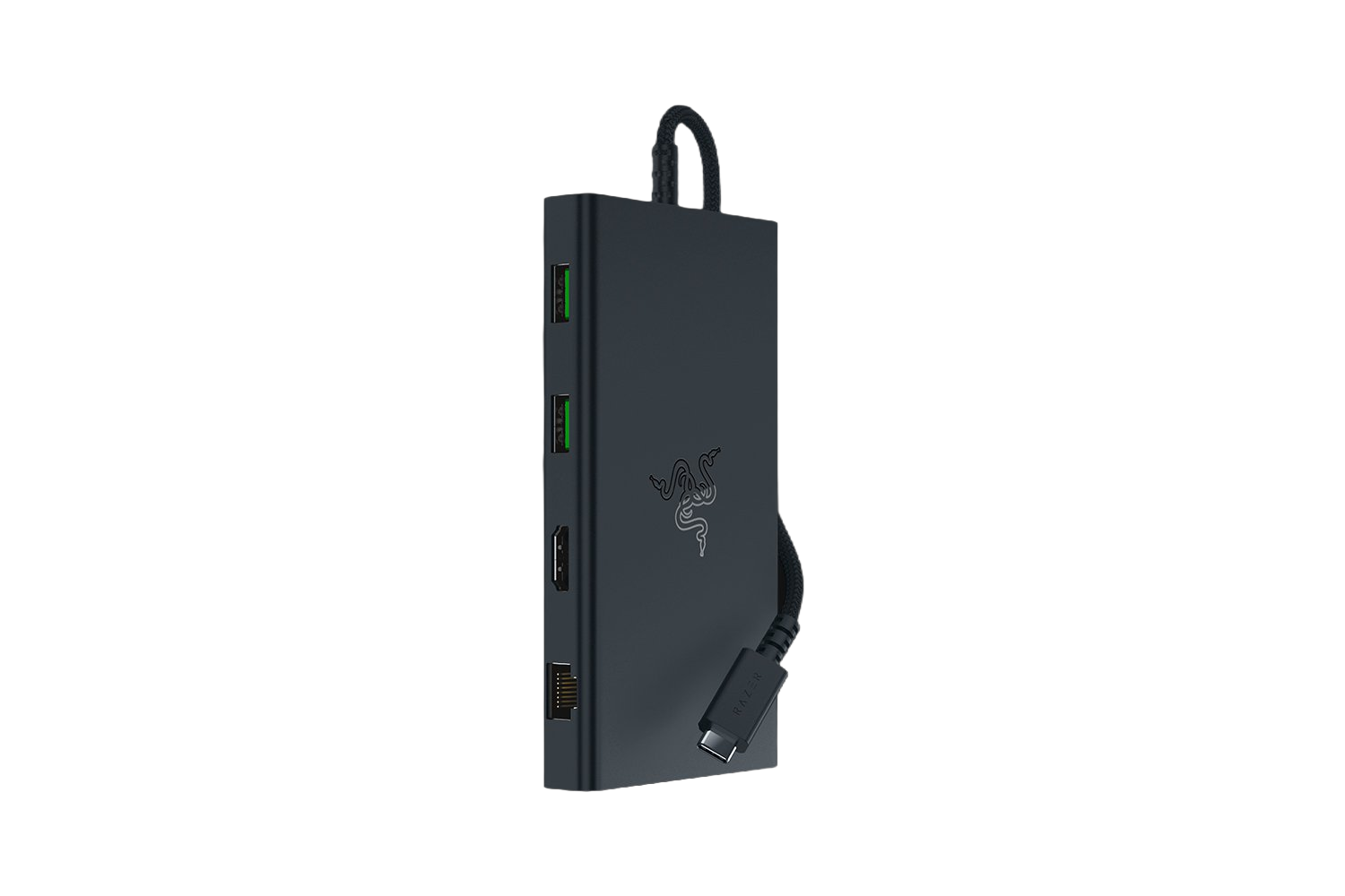 Razer USB-C Dock - 11 Anschlüsse mit HDMI, Gigabit-Ethernet, 3,5mm-Audio-Anschluss, USB-A & -C, kompatibel mit Windows und Mac (Bildschirm-Ausgabe mit 4K, 7.1 Surround Sound) Schwarz