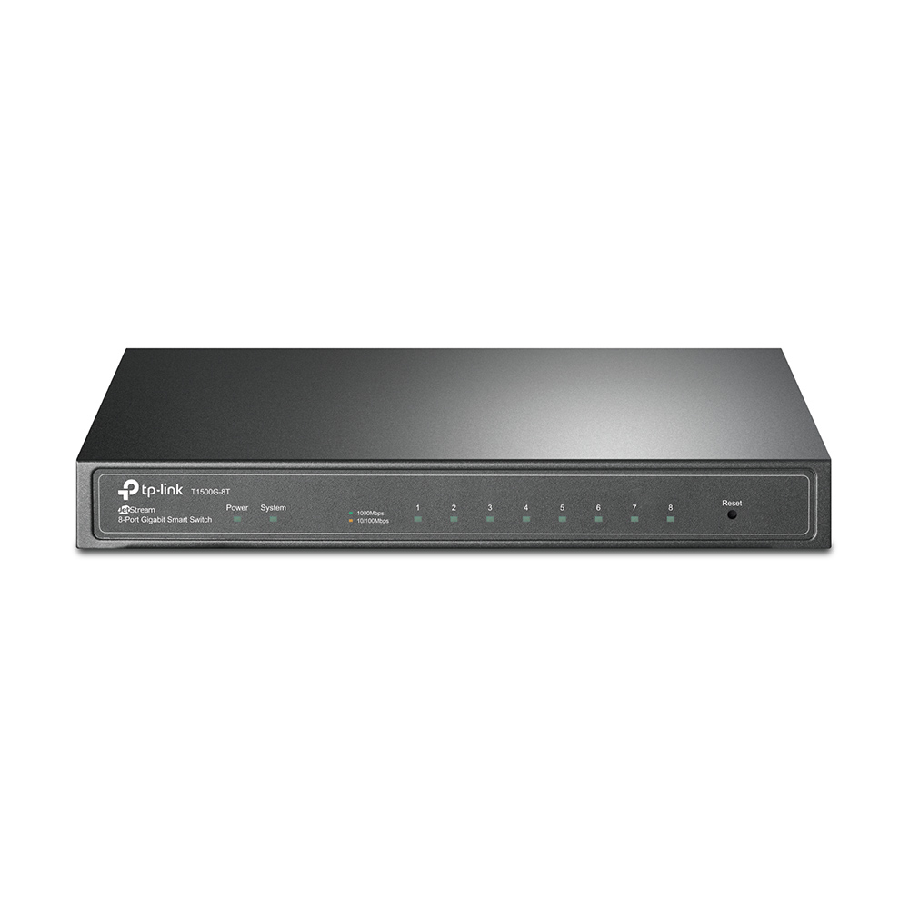TP-Link T1500G-8T (TL-SG2008) Managed L2/L3/L4 Gigabit Ethernet (10/100/1000) Power over Ethernet (PoE) Schwarz