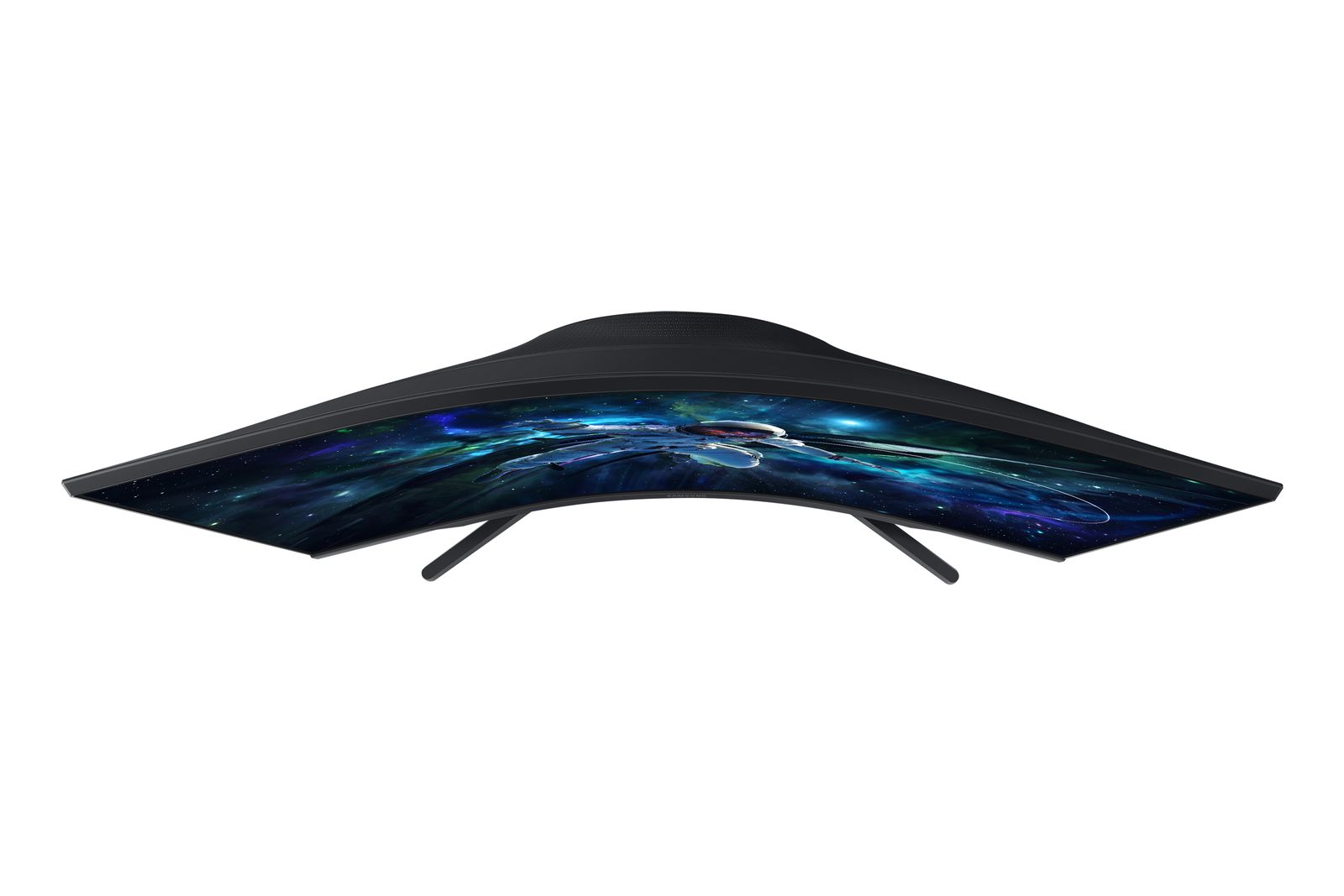 Samsung Odyssey G55C Curved Gaming Monitor, 32 Zoll, Bildschirm mit VA-Panel, 2.560 x 1.440 Pixel, 1.000R Radius, HDR10, AMD FreeSync, Bildwiederholrate 165 Hz, Reaktionszeit 1 ms (MPRT)