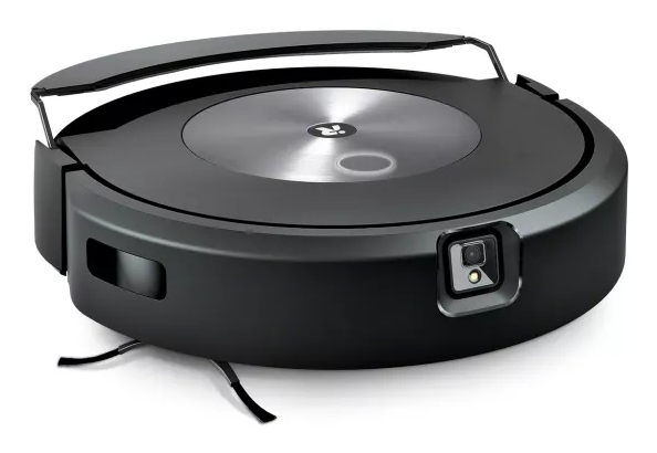 iRobot Roomba Combo j7 Roboter-Staubsauger mit Wischfunktion, Beutellos, vSLAM-Navigation, WLAN, Li-Ion Akku, Schwarz/Edelstahl