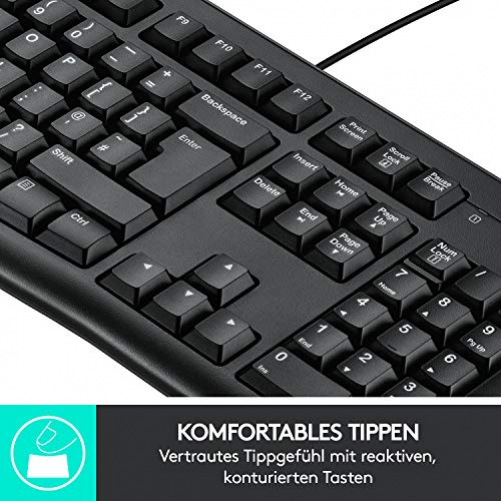 Logitech K120 Tastatur USB Schwarz (ESP Layout - QWERTY)