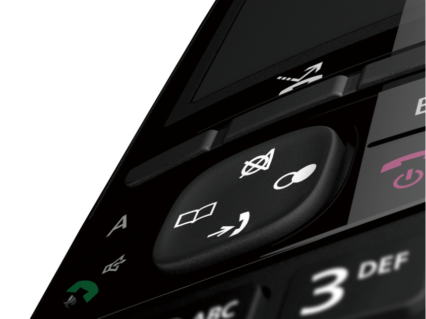 Panasonic Schnurloses Telefon Duo DECT Schwarz mit Anrufbeantworter