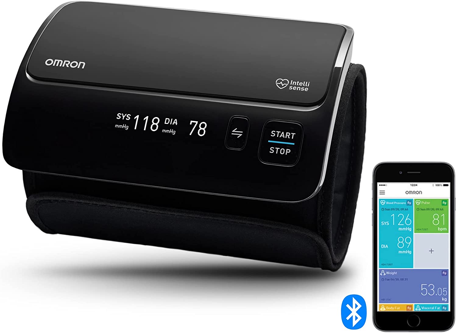 Omron EVOLV smart home blood pressure monitor - All-in-one wireless monitor with Bluetooth - Smartphone compatible