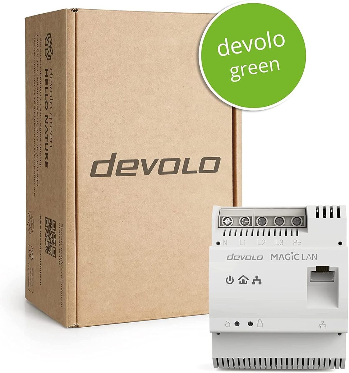 devolo 8550 Powerline Adapter Magic 2 LAN DINrail Hutschienen Adapter -bis 2.400 Mbit/s Internet aus dem Verteilerkasten, professionelles Heimnetzwerk, grau