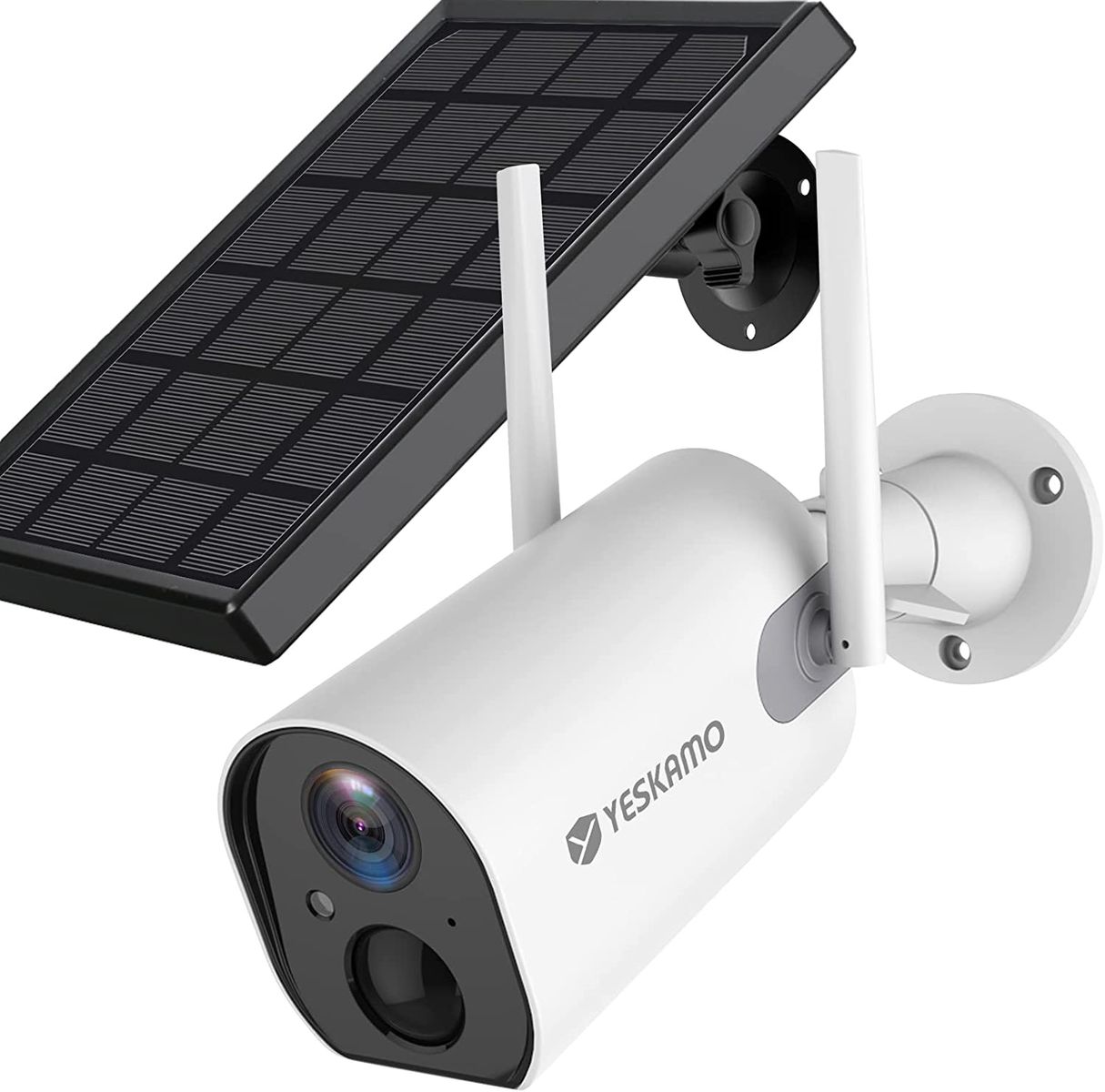 YESKAMO Überwachungskamera Aussen mit AKKU 10400mAh IP Kamera mit Solarpanel WLAN 1080P Camera für Heimüberwachung Zwei Wege Audio,Wasserdicht,Nachtsicht