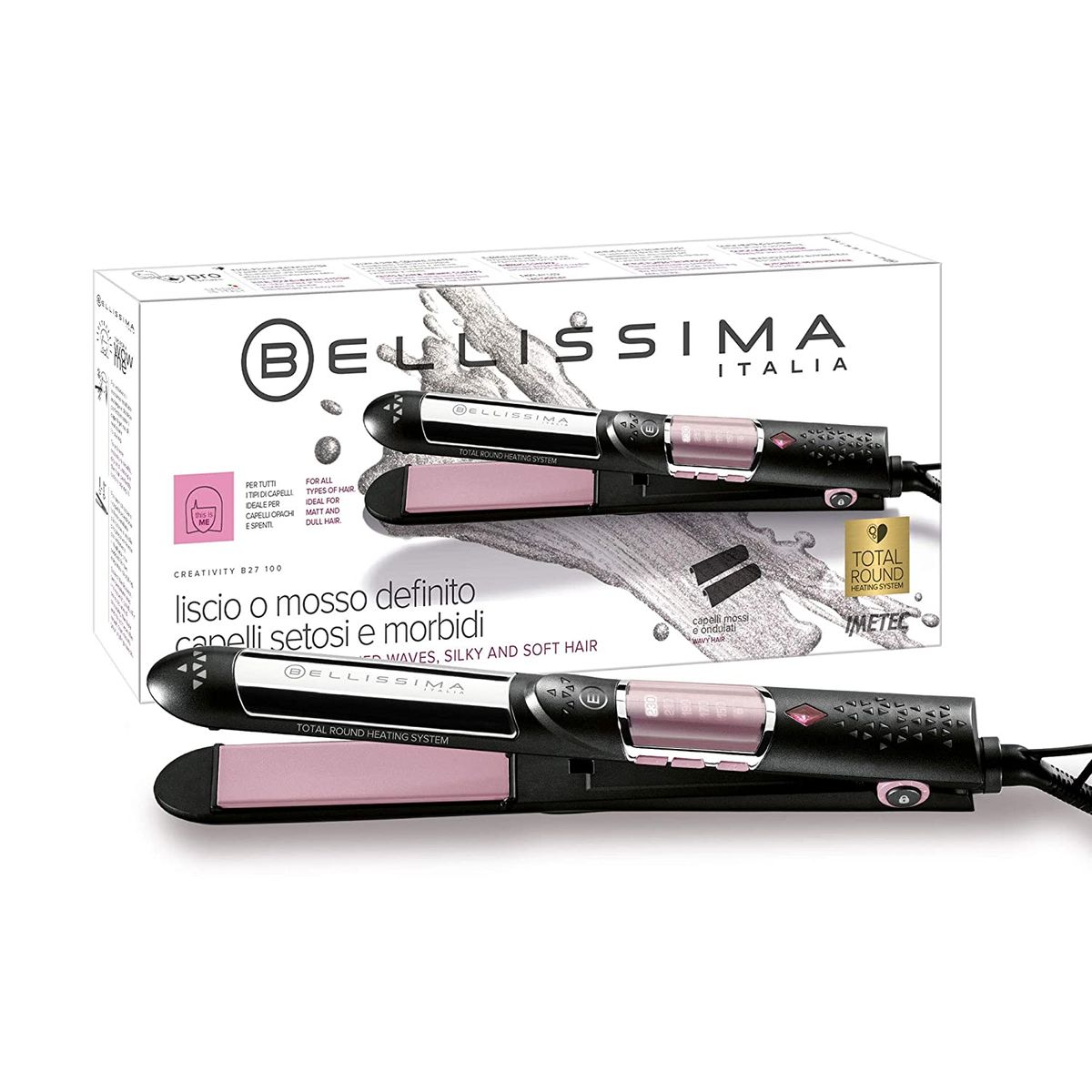 Imetec Bellissima Creativity B27 100 straightener ceramic for straight wavy hair