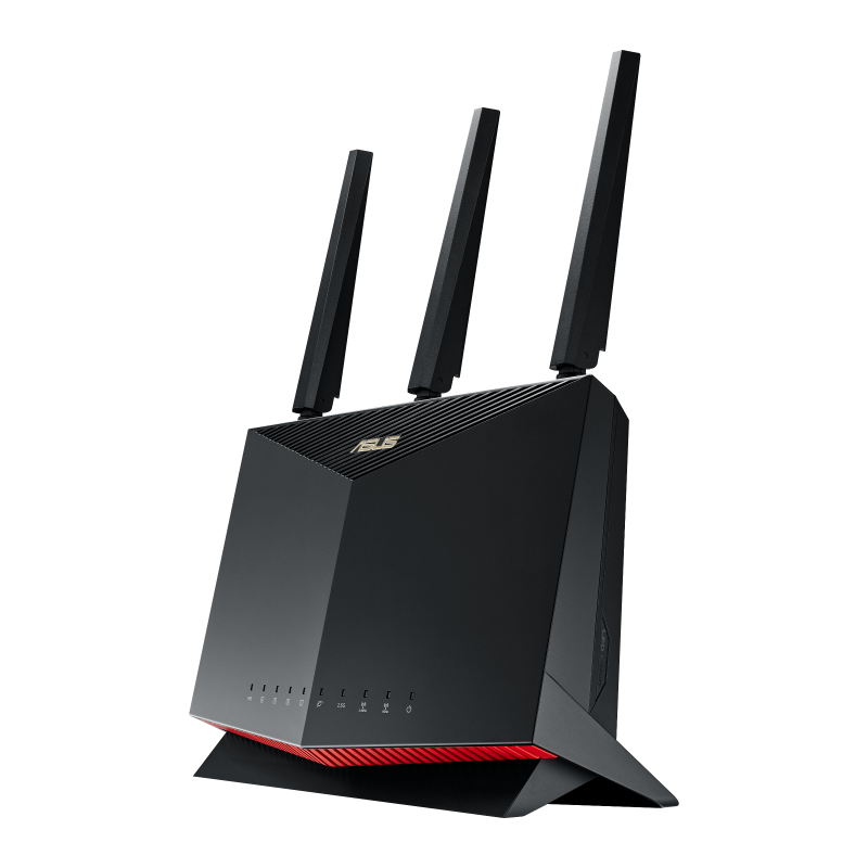 ASUS RT-AX86U Pro AX5700 AiMesh Dual Band WiFi 6 Gaming kombinierbarer Router (Tethering als 4G und 5G Router-Ersatz, PS5-kompatibel, Mobile Game Mode, AiProtection Pro, 2.5G Port, Gaming Port) 5.700 Mbit/s 1x WAN + 4x LAN + 2x USB 3.2