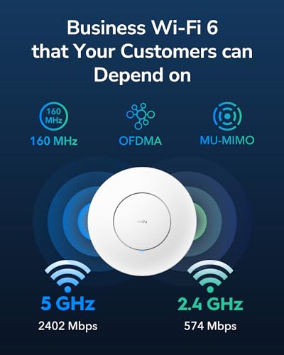 Cudy AP3000 AX3000 Wi‑Fi 6 Access Point, 2,5 Gbit/s RJ45, PoE 802.3at & DC 12V, Mesh-Unterstützung, MU-MIMO, bis 3000 Mbit/s