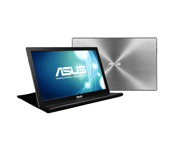 ASUS MB168B 39,6 cm (15.6 Zoll) 1366 x 768 Pixel WXGA LED Schwarz, Silber