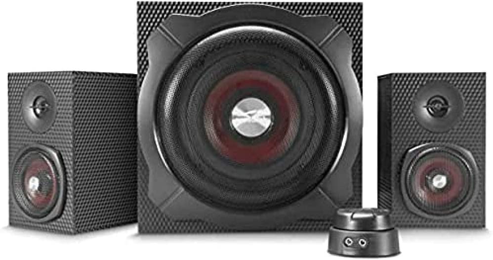 Speedlink GRAVITY CARBON 2.1 Subwoofer Lautsprechersystem 120W Peak-Power Bluetooth-Verbindung für Smartphone/Tablet