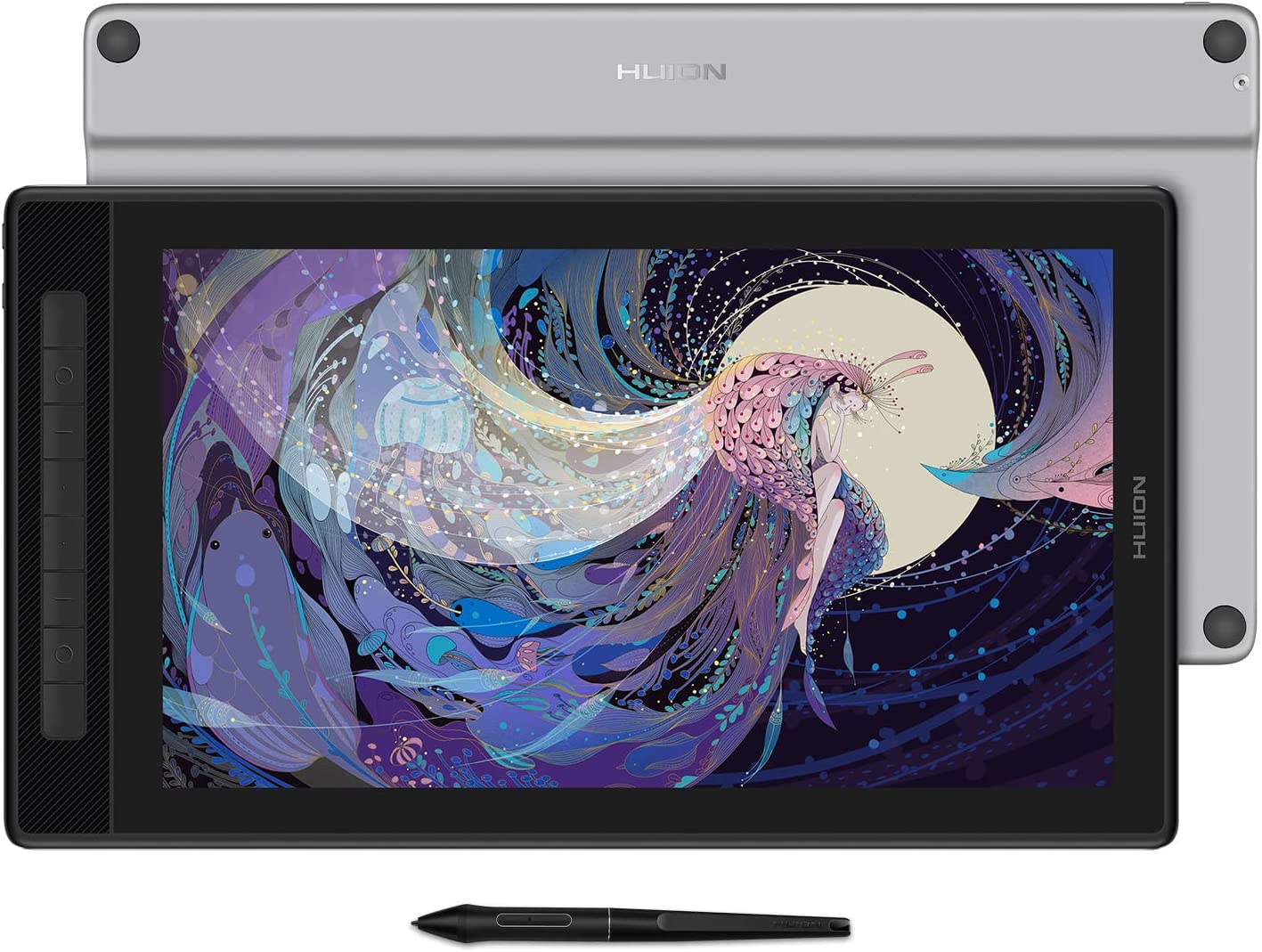 HUION Kamvas Pro 16 2.5K Grafiktablett Display 2.5 K Auflösung 145% SRGB-Farbraum 1: 1200-Kontrastverhältnis geeignet für Malerei Online-Arbeit-15.8"