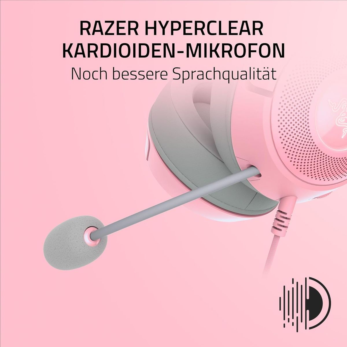 Razer Kraken Kitty V2 Gaming Headset USB Virtual 7.1 Surround-Sound for PC Quartz