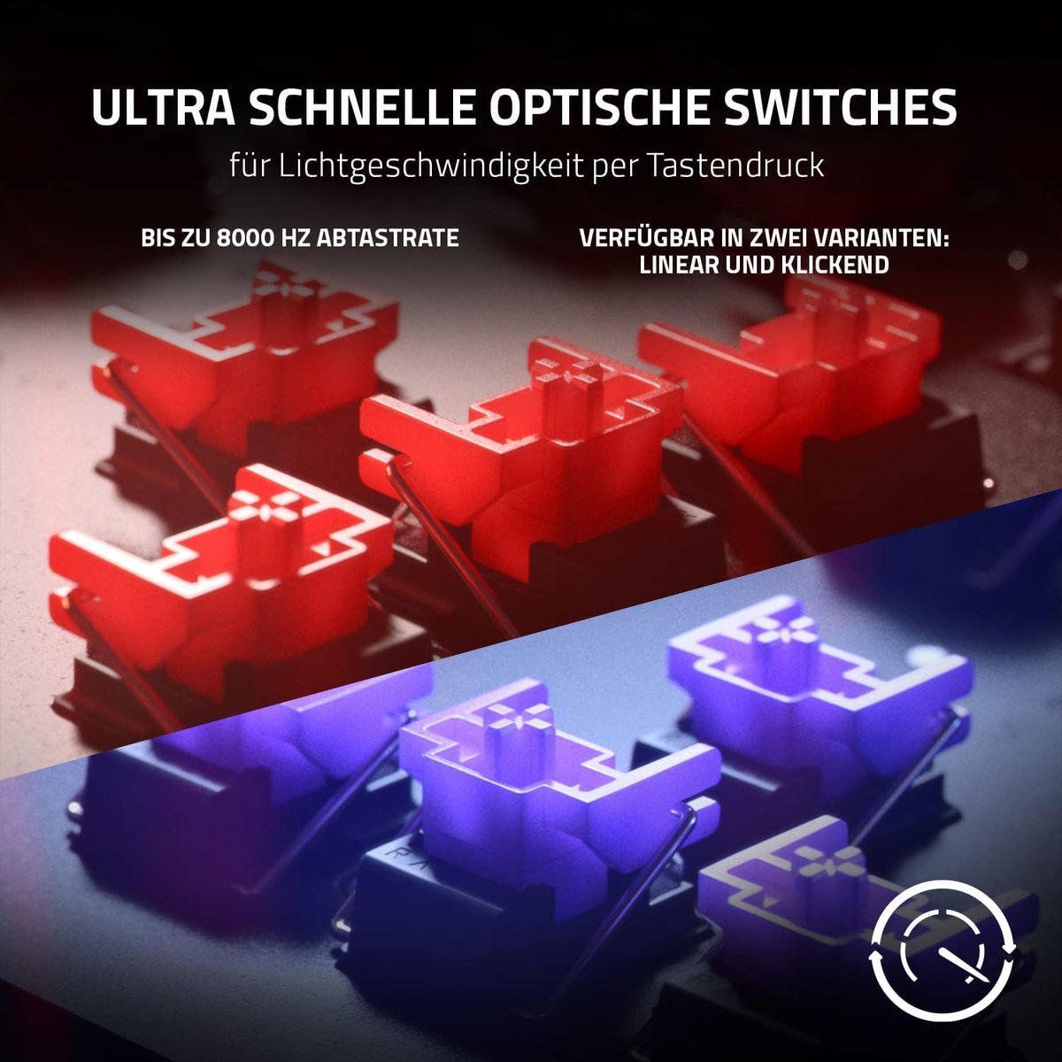 Razer Huntsman V2 Gaming Keyboard Optical Red Switches Chroma RGB DEU Layout QWERTZ