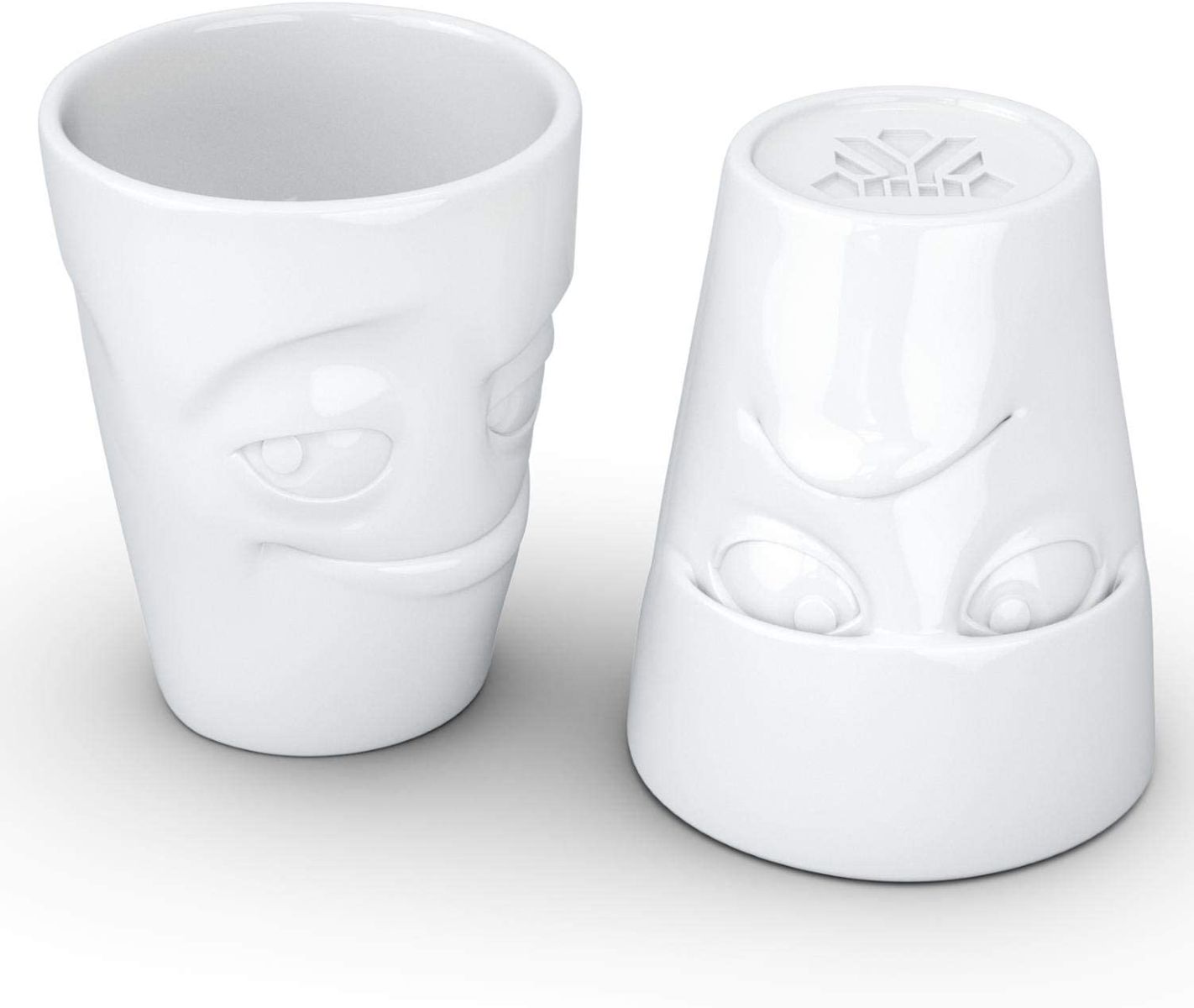 Fiftyeight TV Cups Set Mug without Handle (Set of 2 Grummelig + Verschm with each 350 ml)