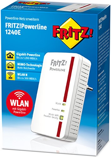 AVM FRITZ!Powerline 1240E WLAN Adapter 1.200 MBit/s WLAN-Access Point