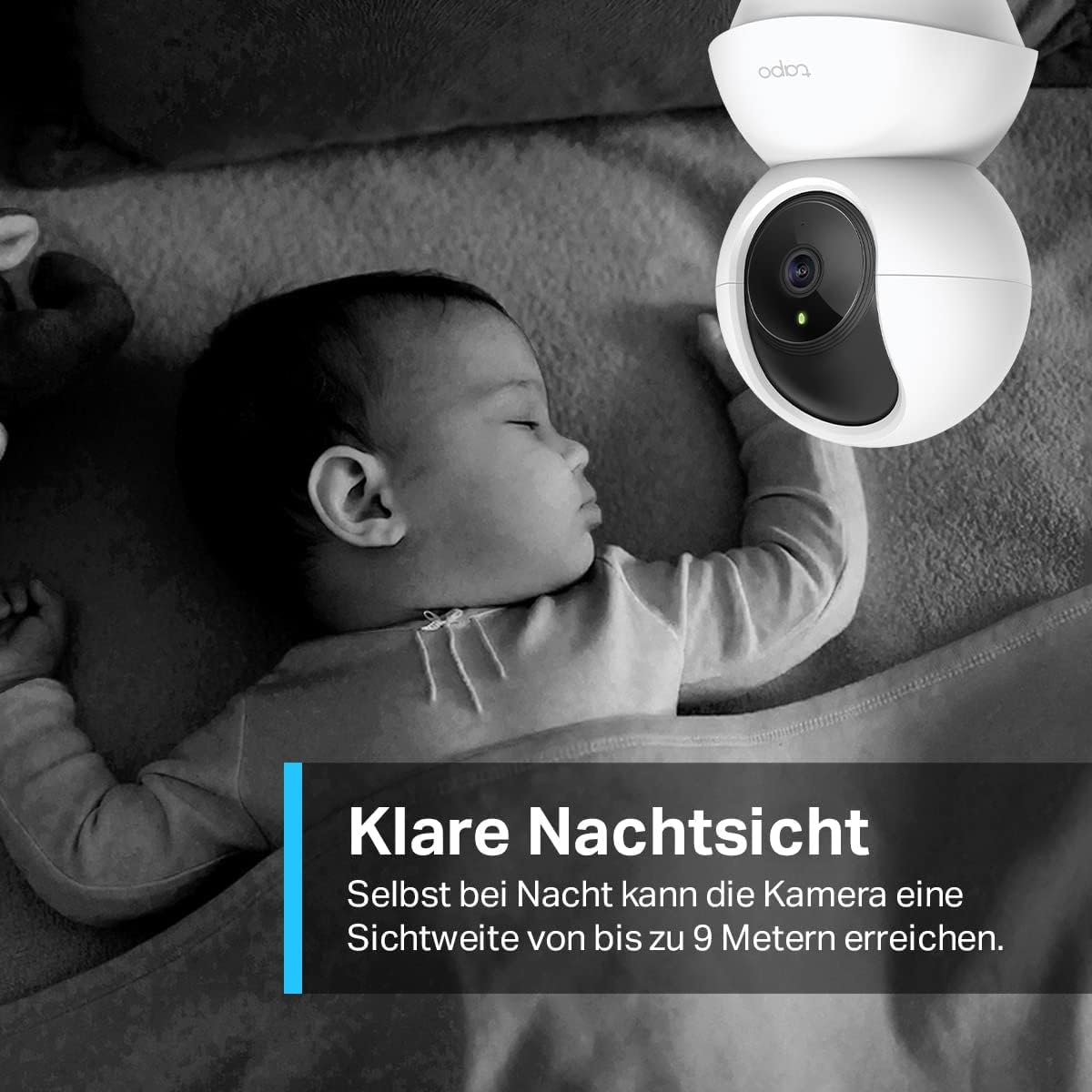 TP-Link Tapo C210P2 WLAN IP Kamera Überwachungskamera (Linsenschwenkung und Neigung, 3MP-Auflösung, 2-Wege-Audio, Nachtsicht zu 9m, bis zu 256 GB lokaler Speicher)