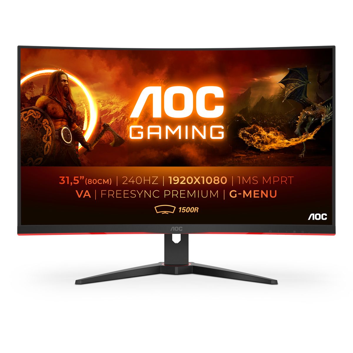 AOC G2 C32G2ZE/BK Computerbildschirm 80 cm 31.5" FHD  LED Rot