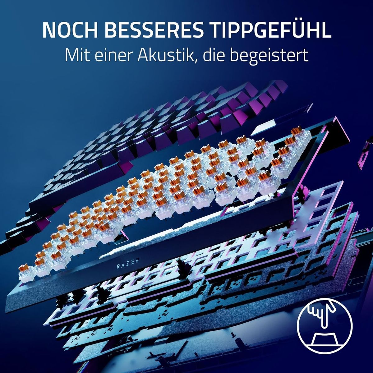 Razer BlackWidow V4 Pro 75% - Kabellose Hot-Swap-Gaming-Tastatur - OLED-Display (Befehlsrad, 4K Hz & Bluetooth-Konnektivitu00e4t, magnetische Handballenauflage) Schwarz - (USA Layout - QWERTY)