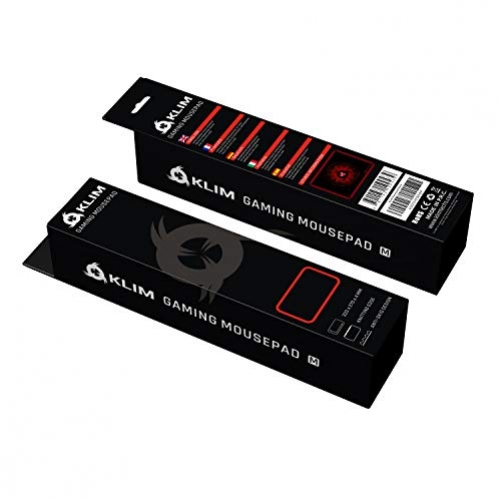 KLIM KM02 Gaming Mauspad Soft Robust und Langlebig 320x270x4mm schwarz, rot