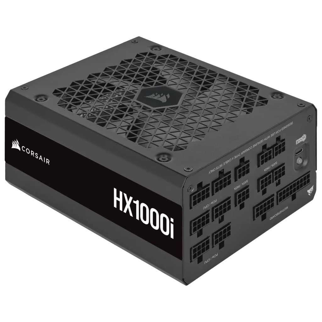 Corsair HXi HX1000i Netzteil 1000 W ATX 3.0 80 PLUS Platinum Vollständig modular 14 cm Lüfter Schwarz EU Plug