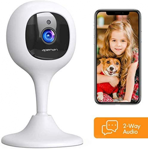 Apeman 1080P Wi-Fi Camera Baby Monitor Camera Security Cameras Night Vision Remote Monitoring Compatible IOS/Android