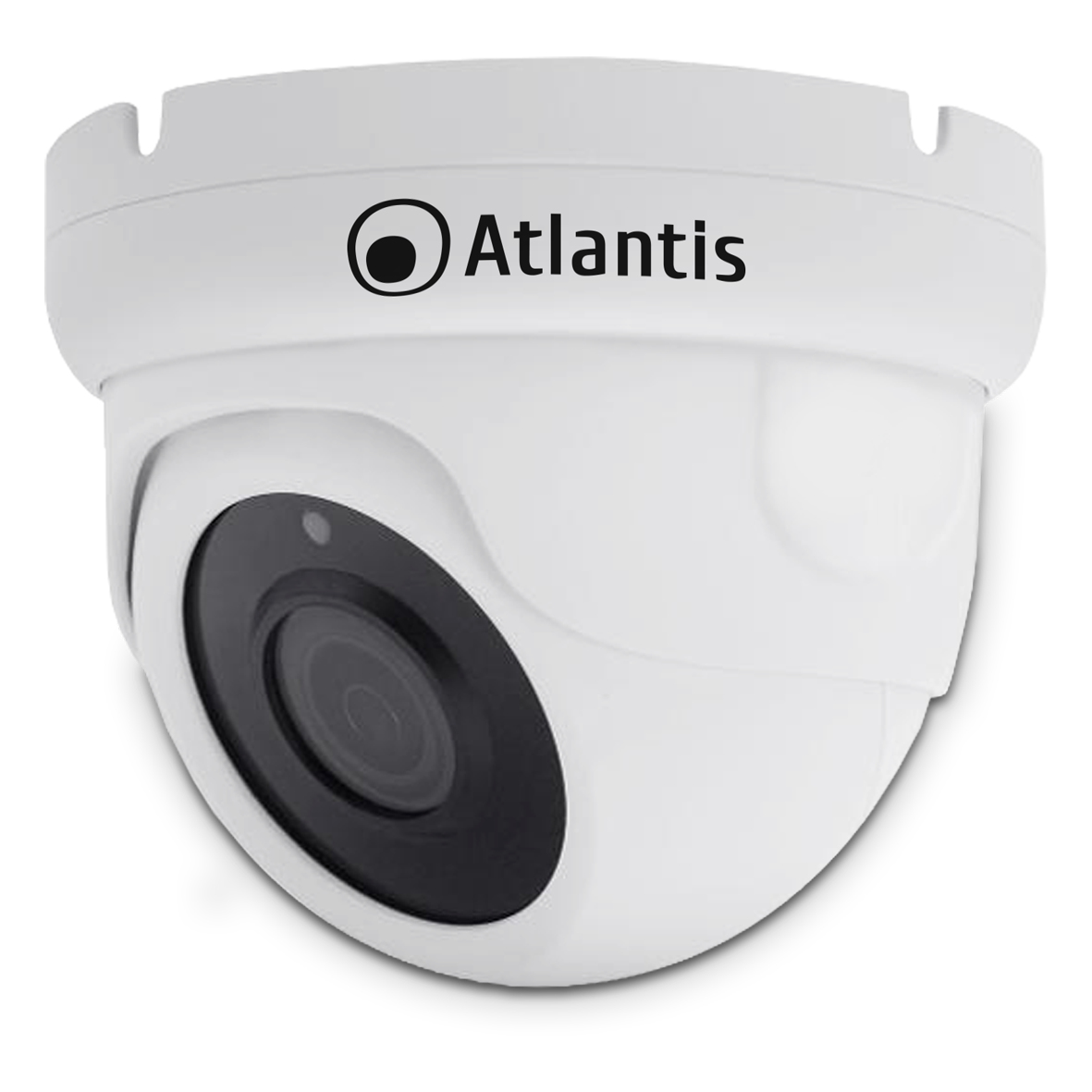 Atlantis Land A11-UX826A-DP Dome IP-Sicherheitskamera Innen & Außen, 3 MP, PoE & 12V DC, Nachtsicht 18 m, IP66, Deckenmontage, Metall, Schwarz/Weiß