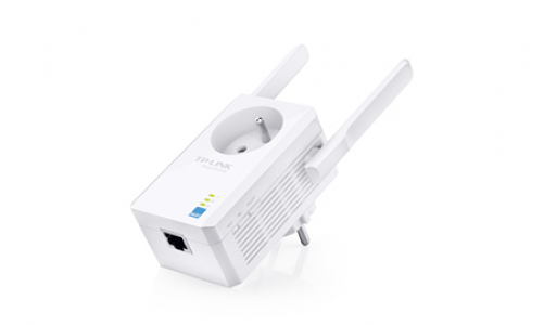 TP-Link WiFi-Repeater, Signalverstärker (universelle Kompatibilität, einfache Installation) Wi-Fi N300, weiss, französische Version WLAN, N300 einzeln