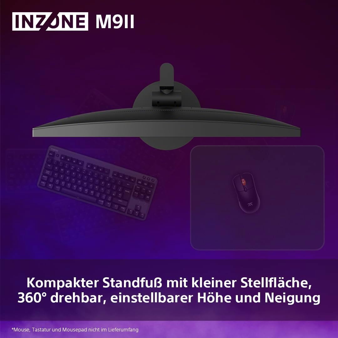 Sony INZONE M9II 27" 4K Ultra HD PC Gaming Monitor: 2160p Auflösung - 160Hz Bildwiederholfrequenz - 1ms GTG - DCI-P3 95% Spektrum - Full Array LED - G-Sync - Adaptive Sync - VRR, Schwarz