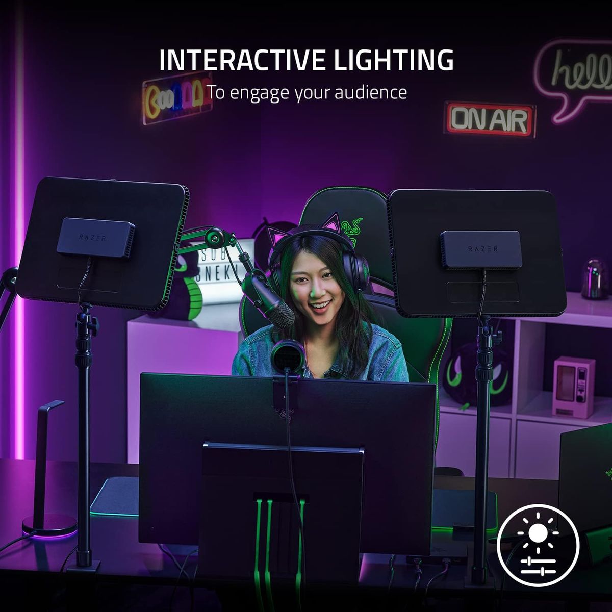 Razer Key Light Chroma All-in-one RGB Light for Streaming Black