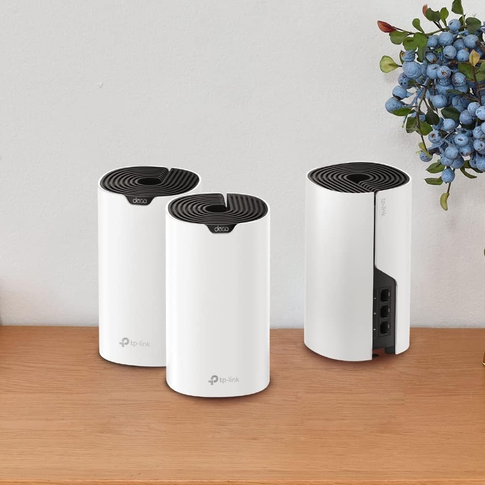 TP-Link Deco S1900 Mesh WLAN Set (2er Pack), AC1900 Dual Band Router & Repeater, 3X Gigabit Ports für Jede Einheit, empfohlen für Häuser mit 2-3 Schlafzimmern, Umfassender Jugendschutz AC1900 2er-Set