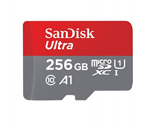 SanDisk Ultra 256GB microSDXC Speicherkarte bis zu 100MB/Sek., Class 10, U1, A1, FFP