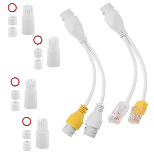 TXErfolg RLA-POECS1 PoE-Combiner & Splitter Adapter für 2 IP-Kameras, 1-Kabel Stromversorgung, wasserdicht, Plug & Play, kompatibel mit Reolink