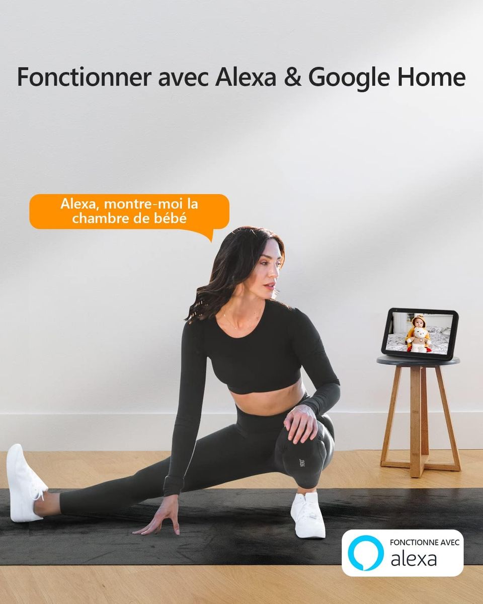 Imou Caméra Surveillance WiFi Intérieure Caméra 360° Connectée Smartphone 1080P avec Détection Humaine AI Suivi Intelligent Sirène Audio Bidirectionnel Compatible Alexa pour Bébé/Animaux