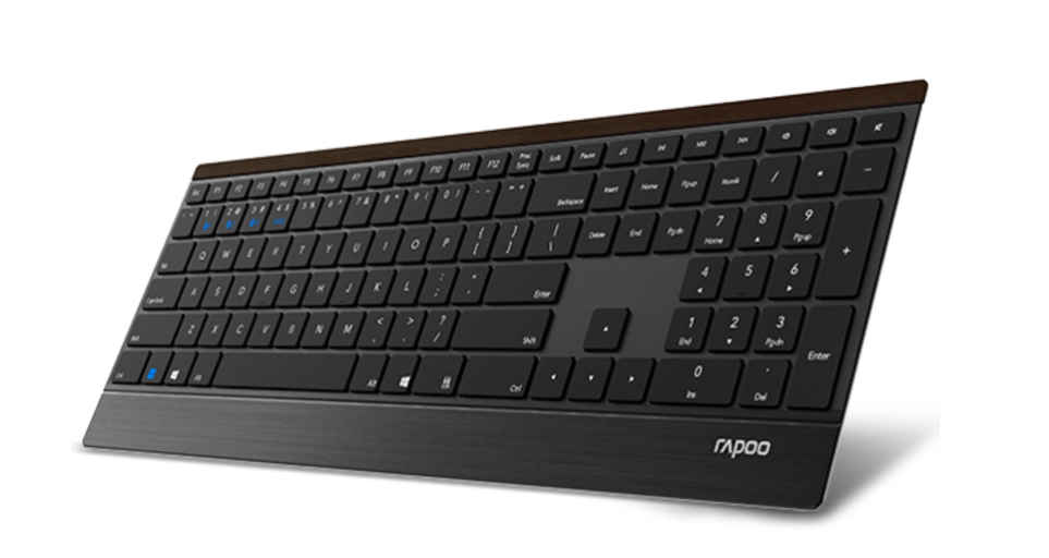 Rapoo E9500M Multimode 2.4GHz Wireless Ultra Slim Tastatur (DEU Layout - QWERTZ)